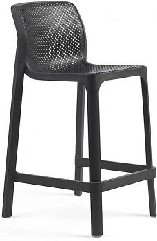 Стул пластиковый полубарный Net Stool Mini антрацит