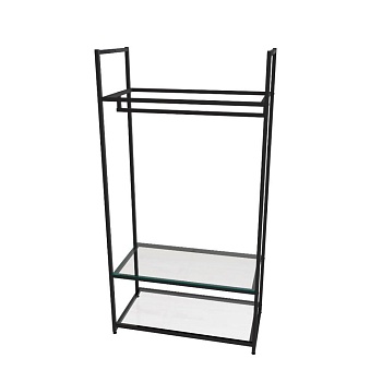 Стеллаж для одежды в стиле лофт AС1790-09 со стеклом