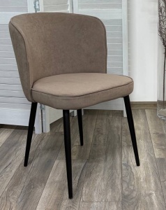 Стул МИЛАНО B5 Капучино, велюр / черный каркас,