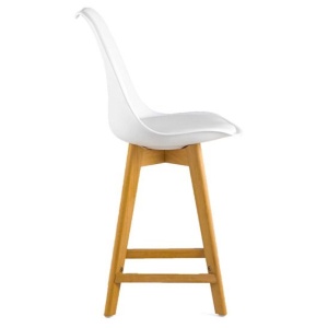 Стул полубарный FRANKFURT, белый, 65 см