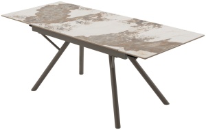 Стол ЛИБЕРТИ 140 цвет ПАНДОРА (Pandora), керамика / Латте каркас