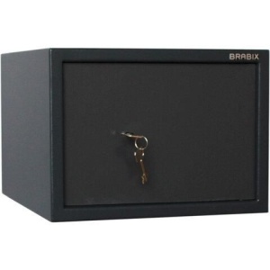 Сейф BRABIX "КМ-310", 310х430х375 мм, 20 кг, ключевой замок + полка, крепление к стене, 291166