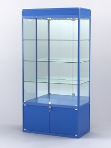 Витрина "АЛПРО" №1-500-3 (задняя стенка - зеркало), Синий