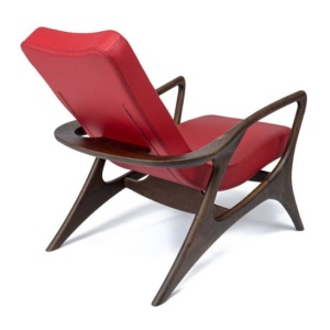 Кресло Лиски Комфорт дуб, масло OSMO терра, красная кожа