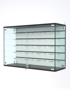 Витрина "АТРИУМ" настенная БЕЗ ПОЛОК №3-4Г, Черный