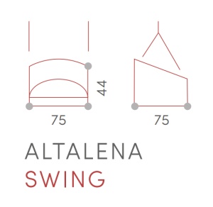 Кресло подвесное плетеное Bari антрацит, коричневый, темно-серый