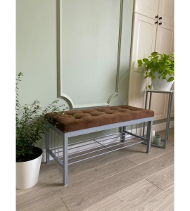 Банкетка Сканди-96-1 (коричневый/серый)