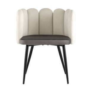 Кресло Карнавал бежевый + темно-серый