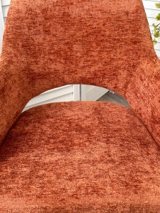 Стул НУРИ (NURI) 180 град. поворот. цвет 3018-09 терракотовый, шенилл/ черный каркас, ®DISAUR