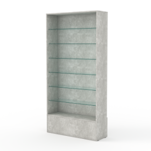 Витрина "АСТРА ПОДИУМ" №135-1 (без дверок, задняя стенка - ДСП), Метрополитан Грей