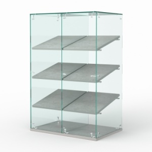 Витрина "СЛАДОСТЬ" №3-КОП-П для конфет, орехов, печенья ПДСП, Метрополитан Грей