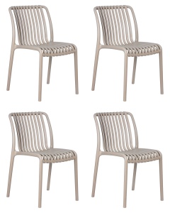 Набор 4 шт Стул обеденный DOBRIN WALTER, бежевый