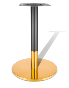 Подстолье нержавеющая сталь круглое, золотое, комбинированное, для ресторана, артикул 4027