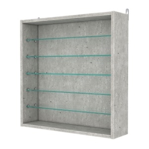 Витрина настенная №1-5Г, Метрополитан Грей