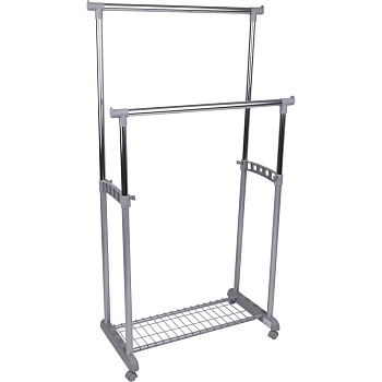 Вешалка для одежды Frida на колесах, хром, металл