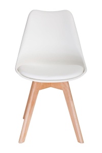 Стул Bliss, белый, пластик + экокожа