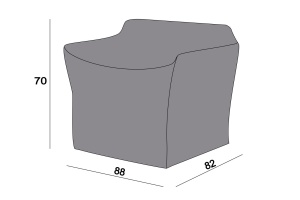 Защитный чехол на кресло Касабланка 88×82×70