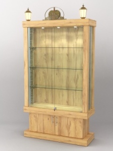 Витрина "Империя" №3-7 с фонарями, Дуб Золотистый