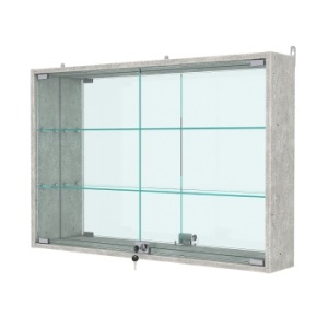 Витрина настенная №3-2А с зеркалом, Метрополитан Грей