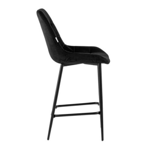Стул полубарный Флекс, велюр черный, 65 см
