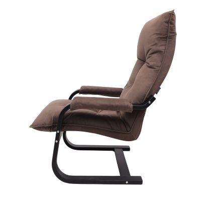 Кресло-качалка Leset Форест, коричневый, велюр, цвет каркаса венге