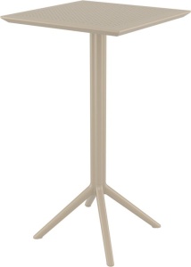 Стол пластиковый барный складной Sky Folding Bar Table 60 бежевый