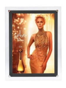 Световая панель Кристалл односторонняя настенная А4, матовый черный