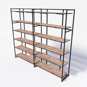 Стеллаж для сумок и аксессуаров в стиле Лофт BOTTI 2135-06-2 (без полок)