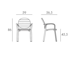 Кресло пластиковое Palma тортора