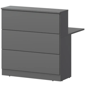 Модуль приставной высокий Ресепшен Смарт СМР-24.10 Графит