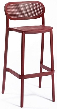 Стул пластиковый барный Nuta Stool 78 бордовый