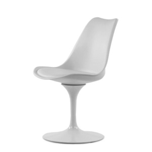 Стул Tulip белый, с белой подушкой