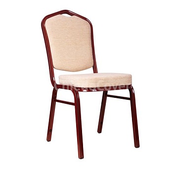 Стул Хит 25мм - красное дерево, шенилл бежевый