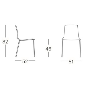 Стул пластиковый Alice, антрацит