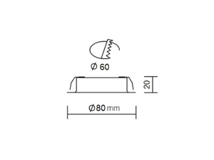 Комплект 3 LED врезных светильников FT-9228 220V, (сетевой шнур с выкл. в упаковке), нейтральный 4000K, белый