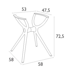 Подстолье пластиковое Air Legs Small белый