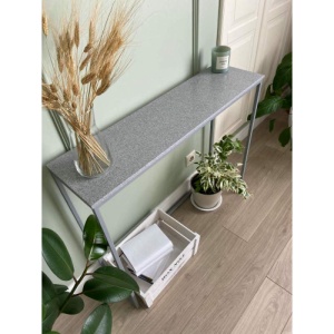 Журнальный столик искусственный камень гранит серый/каркас серый