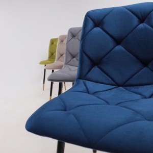 Стул Gill, темно-серый велюр, черный