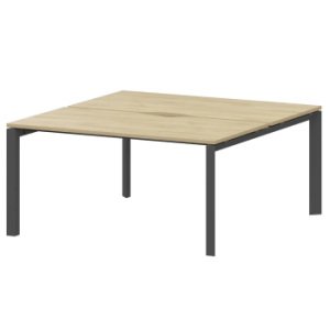 Бенч двойной на 2 рабочих места на металлокаркасе Аргентум-МП НТМП.П.Б2-140 Баттл Рок/Антрацит