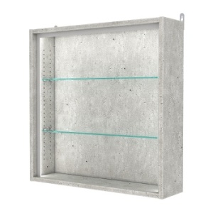 Витрина настенная с регулировочными полками №1-1Г-РЕГ-П, Метрополитан Грей
