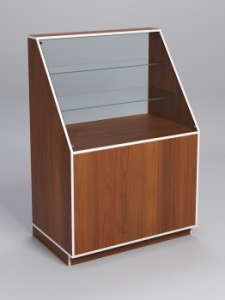 Прилавок "ТОРГОВЫЙ" №7, Орех, кромка белая