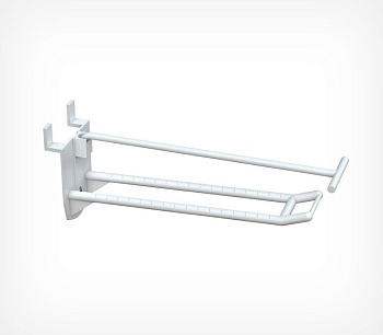 Крючок для крепления в экономпанель с держателем под ценник длина 10 см