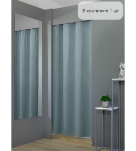 Штора Бархат в примерочную (голубой) 1950 мм цена 1 500 ₽ Штора Бархат в примерочную (голубой) 1950 мм