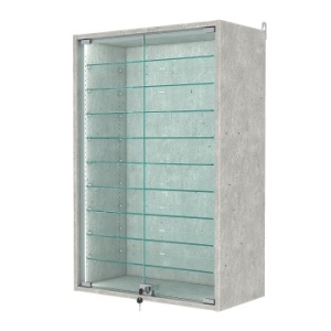 Витрина настенная с регулировочными полками №2-5АГ-РЕГ-П, Метрополитан Грей