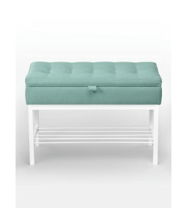 Банкетка Н-76 (белый/светло-бирюзовый)