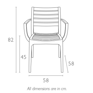 Кресло пластиковое Artemis бежевый