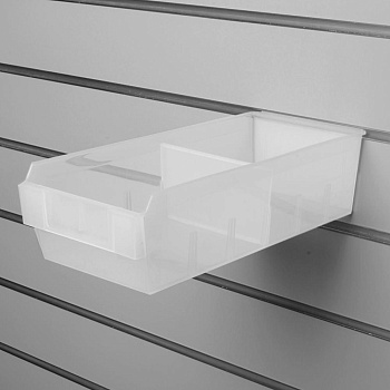 Короб пластиковый (с местом под ценник) для экономпанели 01-06D-CL