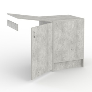 Прилавок с хлопушкой "ЭКОНОМ" №5 (600мм+600мм), Метрополитан Грей