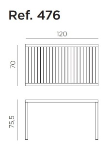 Стол пластиковый обеденный Cube 120x70 табак