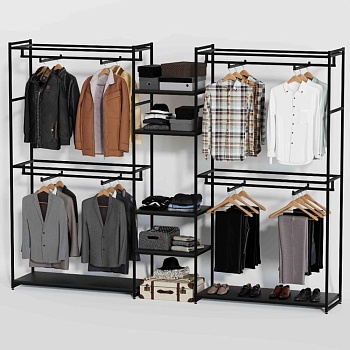 Стеллаж для одежды КЧ-2212 в стиле ЛОФТ